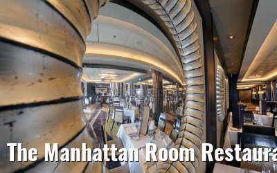 The Manhattan Room Restaurant Norwegian Epic dinner set up