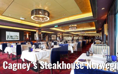 Cagney´s Steakhouse Norwegian Epic dinner set up