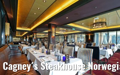 Cagney´s Steakhouse Norwegian Epic dinner set up