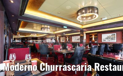 Moderno Churrascaria Restaurant Norwegian Epic dinner set up
