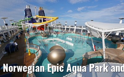 Norwegian Epic Aqua Park and sun deck 