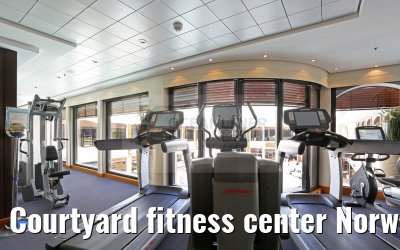 Courtyard fitness center Norwegian Epic