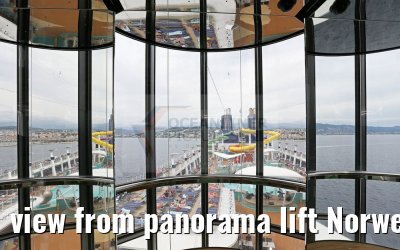 view from panorama lift Norwegian Epic