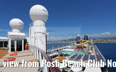 view from Posh Beach Club Norwegian Epic