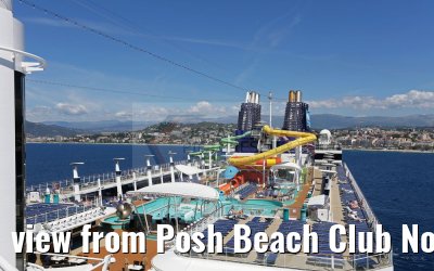 view from Posh Beach Club Norwegian Epic
