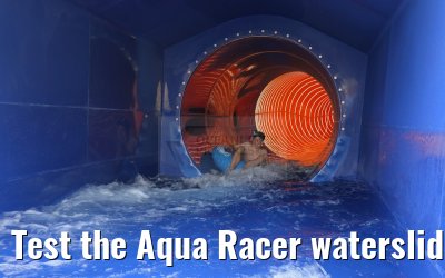Test the Aqua Racer waterslide