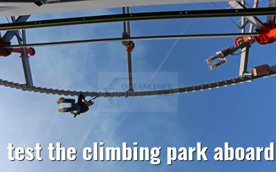 test the climbing park aboard Norwegian Escape
