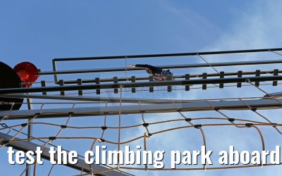 test the climbing park aboard Norwegian Escape