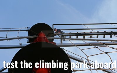 test the climbing park aboard Norwegian Escape