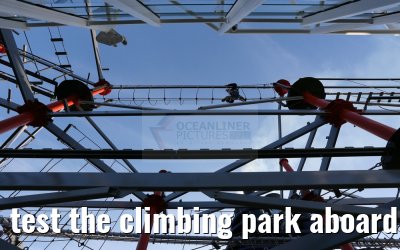 test the climbing park aboard Norwegian Escape