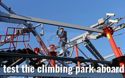 test the climbing park aboard Norwegian Escape