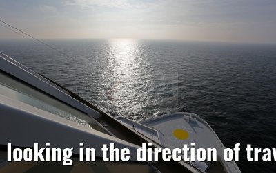 looking in the direction of travel