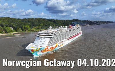 Norwegian Getaway 04.10.2023 port of Hamburg departure