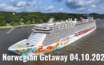 Norwegian Getaway 04.10.2023 port of Hamburg departure