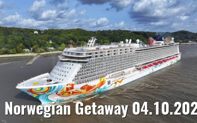 Norwegian Getaway 04.10.2023 port of Hamburg departure