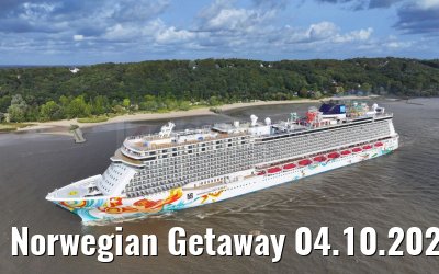 Norwegian Getaway 04.10.2023 port of Hamburg departure