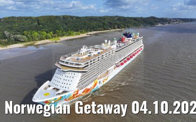 Norwegian Getaway 04.10.2023 port of Hamburg departure