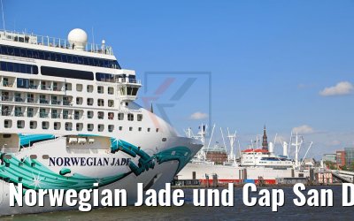 Norwegian Jade und Cap San Diego in Hamburg 04.06.2017