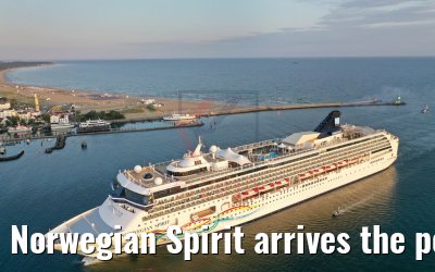 Norwegian Spirit arrives the port of Warnemuende 08.08.2019