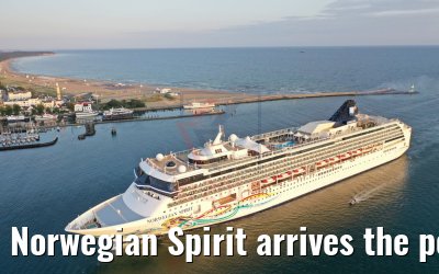 Norwegian Spirit arrives the port of Warnemuende 08.08.2019
