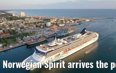 Norwegian Spirit arrives the port of Warnemuende 08.08.2019