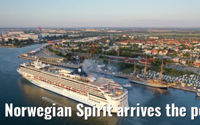 Norwegian Spirit arrives the port of Warnemuende 08.08.2019