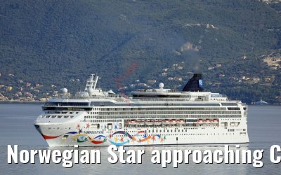 Norwegian Star approaching Corfu 24.07.2018