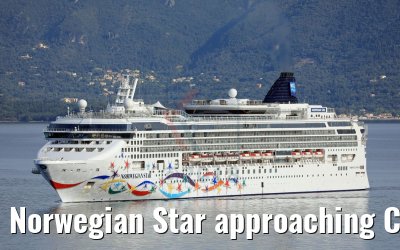 Norwegian Star approaching Corfu 24.07.2018