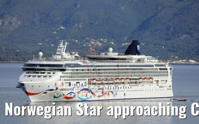 Norwegian Star approaching Corfu 24.07.2018