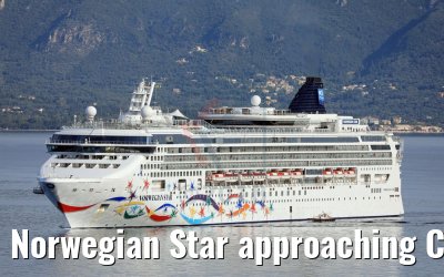 Norwegian Star approaching Corfu 24.07.2018