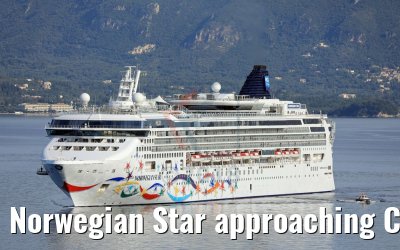 Norwegian Star approaching Corfu 24.07.2018