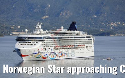 Norwegian Star approaching Corfu 24.07.2018