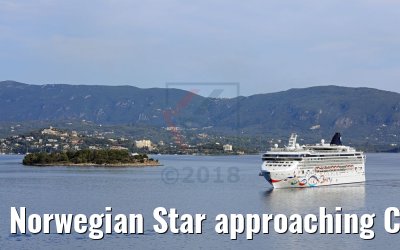 Norwegian Star approaching Corfu 24.07.2018