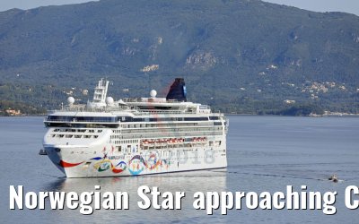 Norwegian Star approaching Corfu 24.07.2018