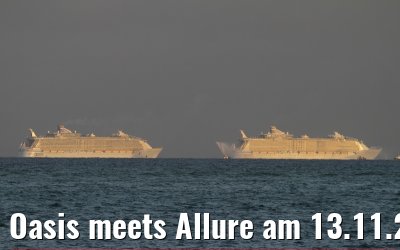 Oasis meets Allure am 13.11.2010 um 17:30 Uhr vor Fort Lauderdale