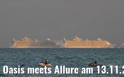 Oasis meets Allure am 13.11.2010 um 17:30 Uhr vor Fort Lauderdale