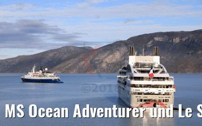 MS Ocean Adventurer und Le Soleal Kangerlussuaq 27.08.2018
