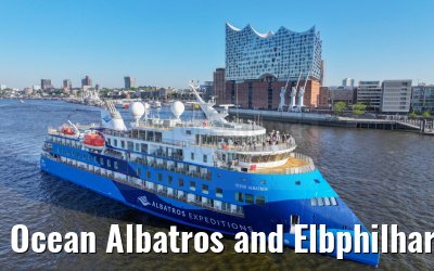 Ocean Albatros and Elbphilharmonie port of Hamburg 03.05.2024