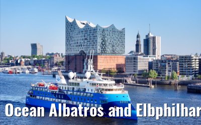 Ocean Albatros and Elbphilharmonie port of Hamburg 03.05.2024