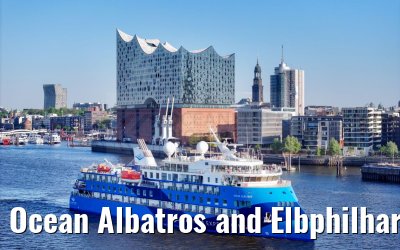 Ocean Albatros and Elbphilharmonie port of Hamburg 03.05.2024