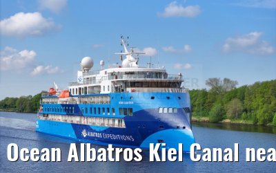 Ocean Albatros Kiel Canal near Motorway Bridge 04.05.2024