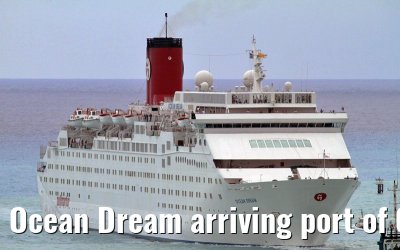 Ocean Dream arriving port of Oranjestad, 08. November 2010