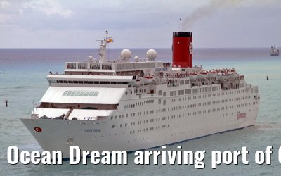 Ocean Dream arriving port of Oranjestad, 08. November 2010