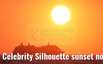 Celebrity Silhouette sunset northsea 05.06.2023