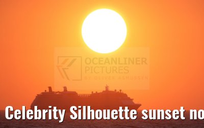 Celebrity Silhouette sunset northsea 05.06.2023