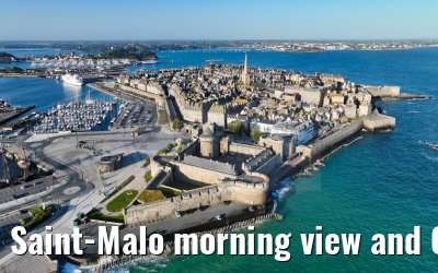 Saint-Malo morning view and Ocean Majesty 04.06.2023