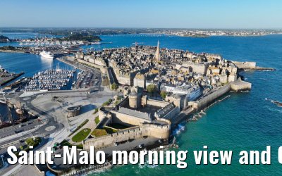 Saint-Malo morning view and Ocean Majesty 04.06.2023