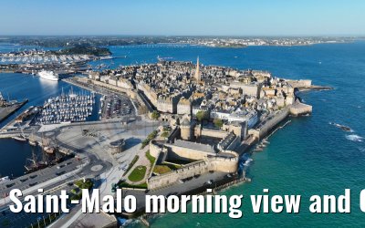 Saint-Malo morning view and Ocean Majesty 04.06.2023