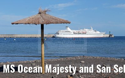 MS Ocean Majesty and San Sebastian beach 11.05.2016