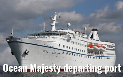 Ocean Majesty departing port of Kiel 20. June 2015